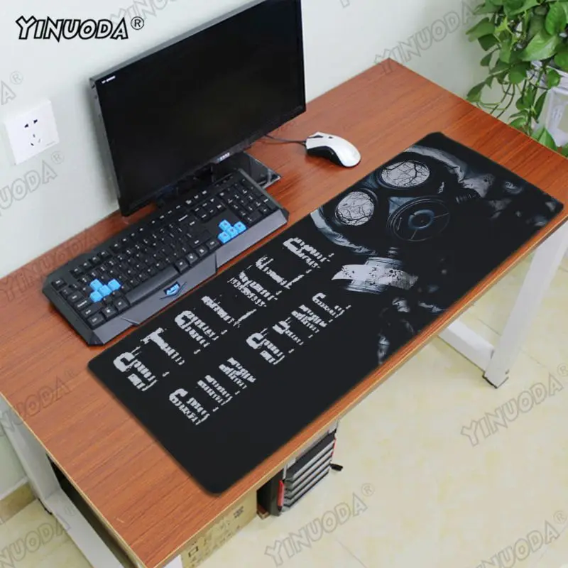 Yinuoda stalker маска с логотипом игра прочный Настольный коврик для мыши геймерский коврик для клавиатуры резиновый игровой коврик для мыши Настольный коврик для cs go gear gamer - Цвет: Lock Edge 30x80cm