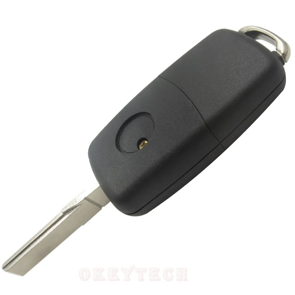 Okeytech 10 шт./лот 2 кнопки флип складной дистанционную Ключи Дело брелок В виде