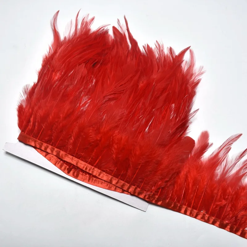 1 м/лот черные петушиные воротники перья отделка окрашенные плюмашки 8-10 см сделай