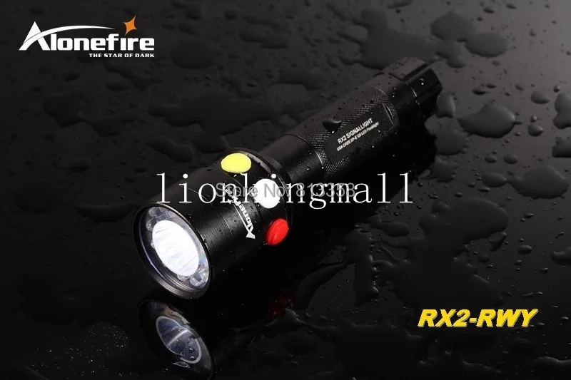 AloneFire RX2-RWY CREE XP-E Q5 LED красный белый желтый свет многофункциональная сигнальная