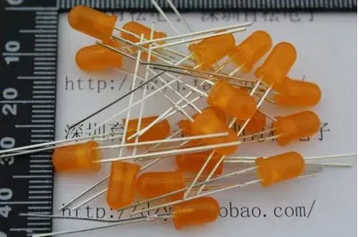 Free shipping 1000pcs/lot 5MM orange light emitting diode Super bright 5mm Orange Led lamp 5MM Orange light led