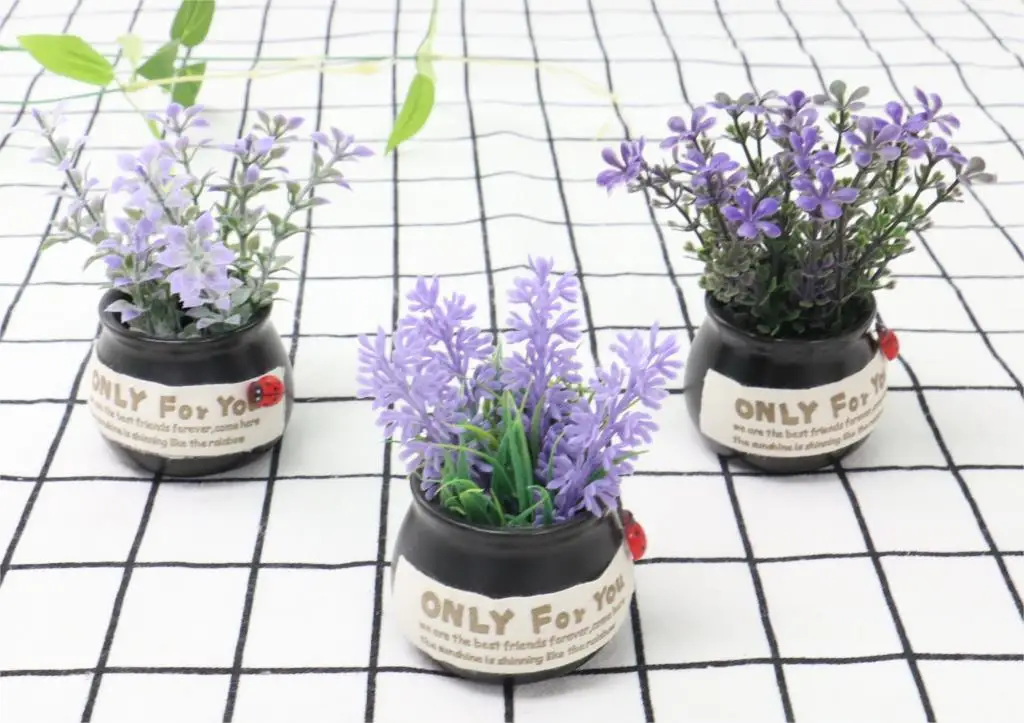Настольный креативный Мини зеленый растение в горшках пластиковый цветок Моделирование суккулентное растение искусственный цветок-колокольчик Орхидея маленький горшочек