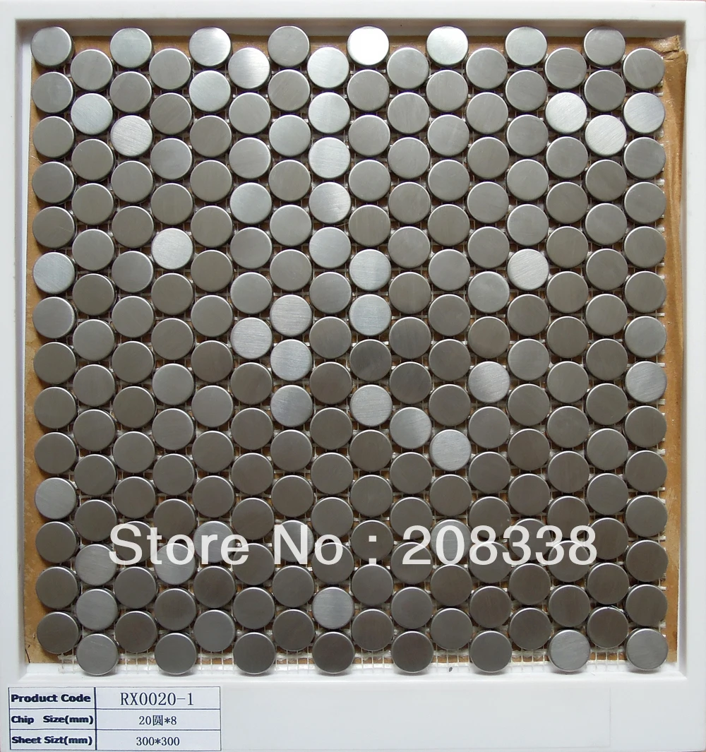 

STAINLESS STEEL METAL TILE MOSAIC KITCHEN BACKSPLASH BATHROOM WALL 8MM
