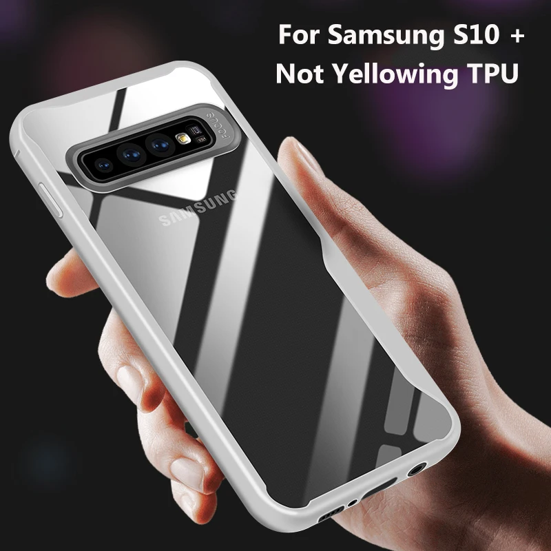 Противоударный прозрачный силиконовый чехол для Samsung S10 Plus S7 Edge S9 S8 Note 8 9 J3 J4 J6 J7 J8 A8