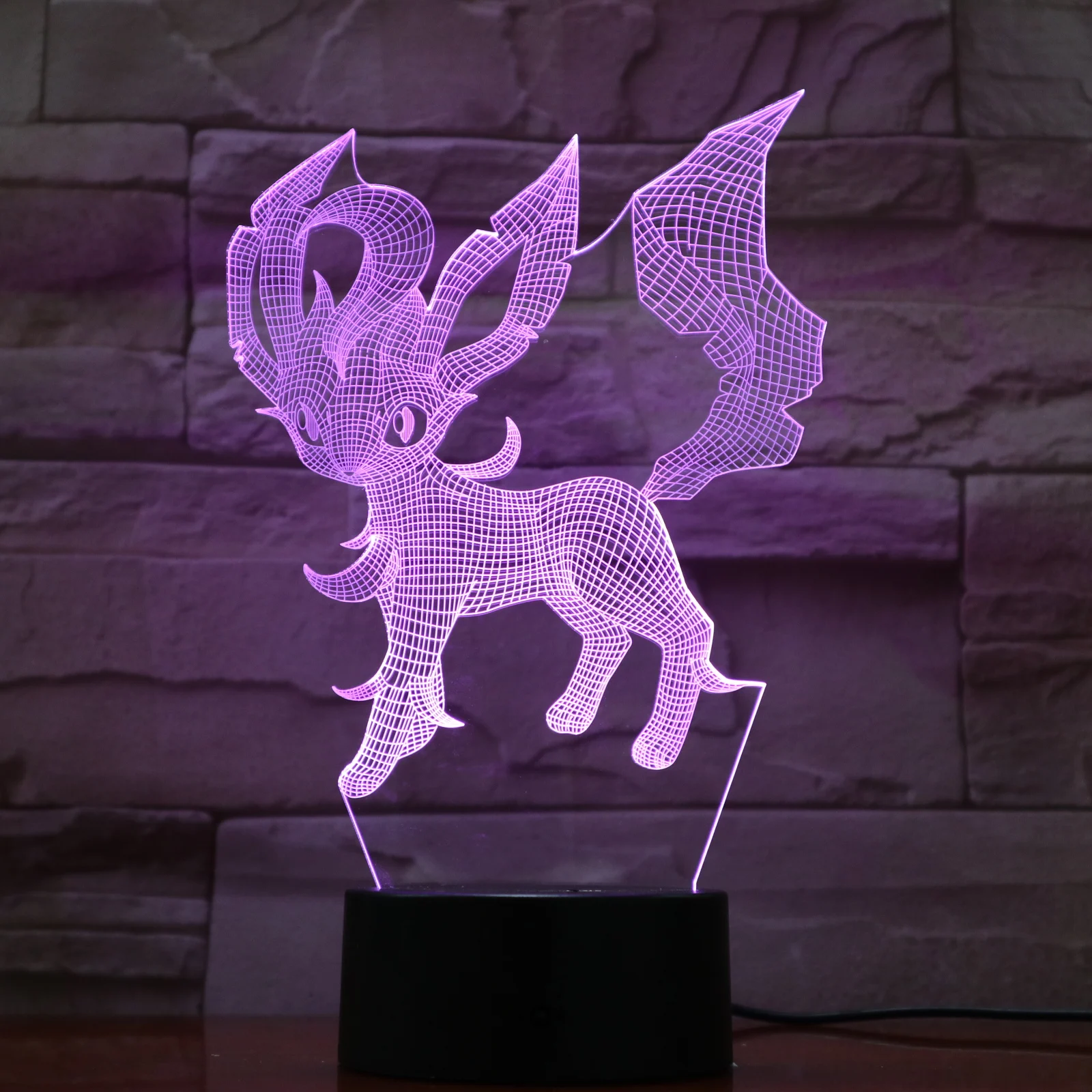 Pokemon Go Leafeon рисунок детский ночник светодиодный сенсорный Сенсор Цвет изменение декоративный свет Подарочная Настольная лампа для Спальня Leafeon - Испускаемый цвет: Leafeon