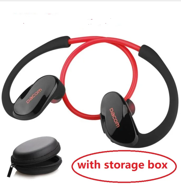 red without box Dacom Athlete Bluetooth гарнитура G05 беспроводные наушники спортивные беговые стерео наушники с Bluetooth V4.1 микрофоном - Color: red without box