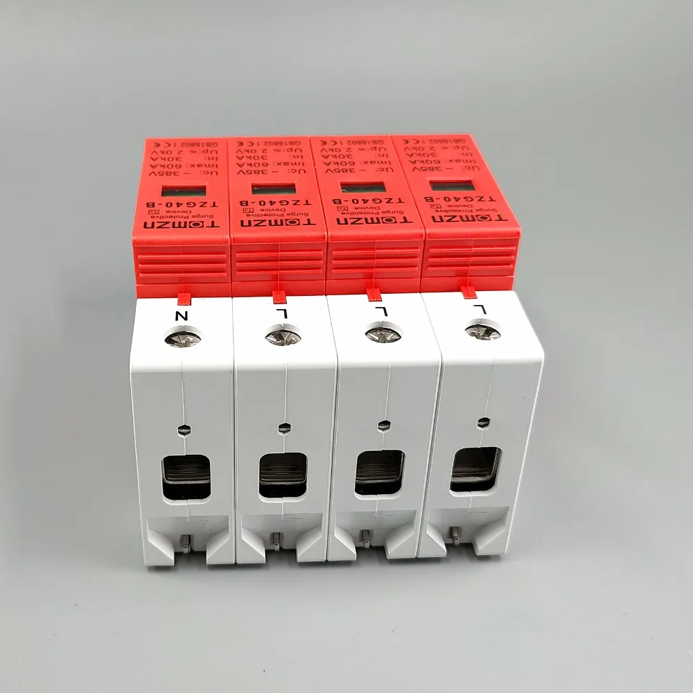 AC SPD 3P + N 30KA ~ 60KA B 385VAC домашний стабилизатор напряжения защитный низковольтный