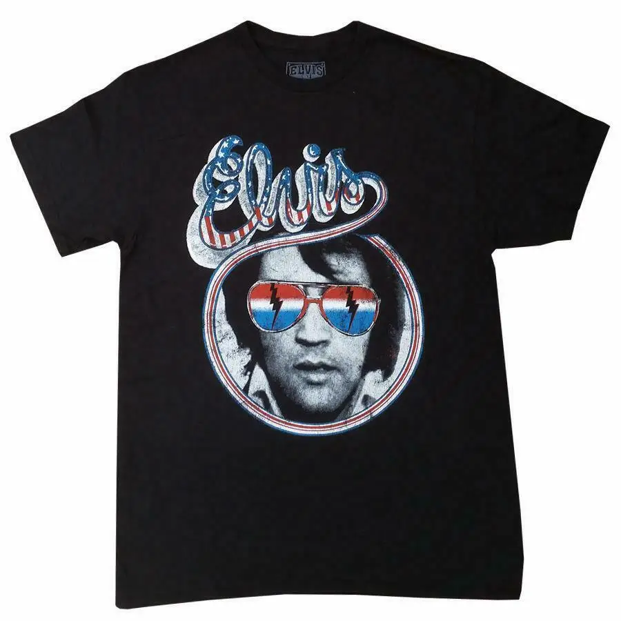Elvis Presley лицензированный красный белый синий США Shades Мужская музыкальная