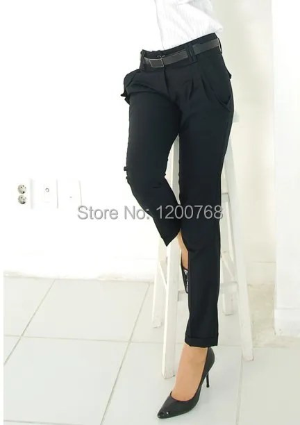 New Spring Summer Autumn Plus Size Suit Pants Casual Harem Pencil Slim High Waist Straight Women Trousers | Женская одежда
