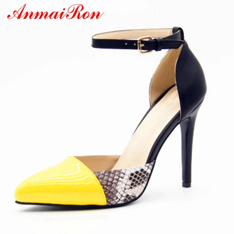 

ANMAIRON Basic Super High Thin Heels women shoes zapatos de mujer de moda 2020 de vestir Pointed Toe pumps size 34-43 LY635
