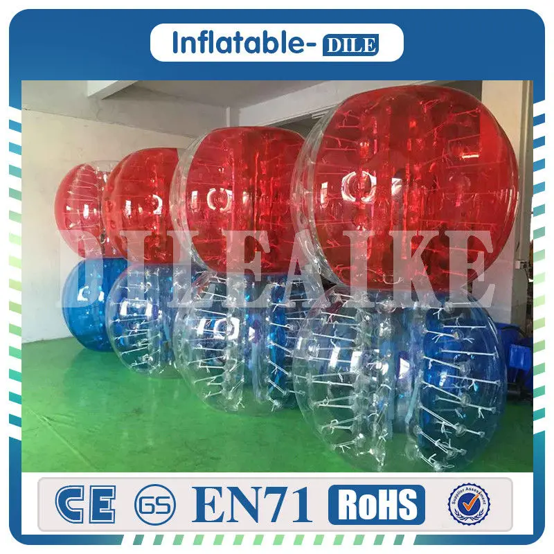 

Free Shipping Door To Door Inflatable Bumper Ball 0.8mm PVC 1.2m Diameter Bubble Soccer Ball Zorb Ball For Kids