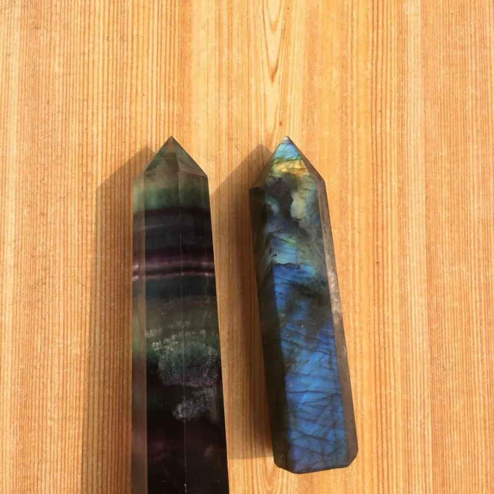 Горячая продажа красивый 100% натуральный лабрадорит Радужный флюоритовый кварц