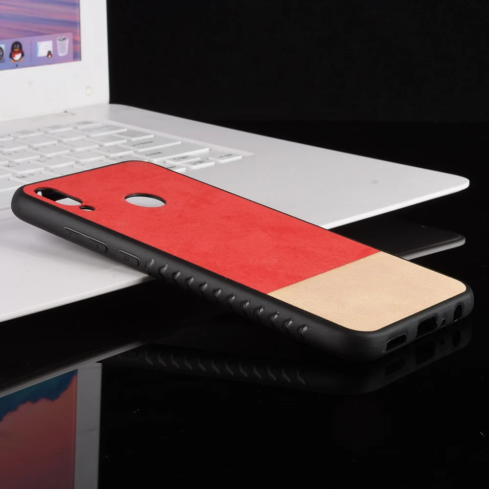 Роскошный холщовый чехол из искусственной кожи для Huawei Y9 2019 JKM-LX1 JKM-LX3 Ретро Бизнес