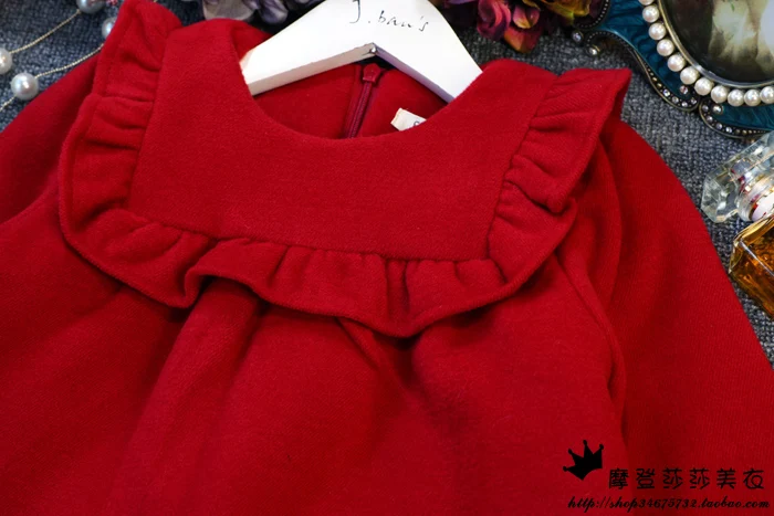 Новинка Зима 2020 бархатное теплое платье с длинным рукавом для девочек детское