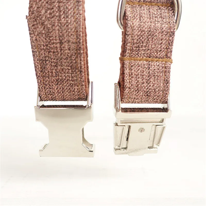 Классический однотонный собачий ошейник CoolPaw с узором Регулируемая пряжка из