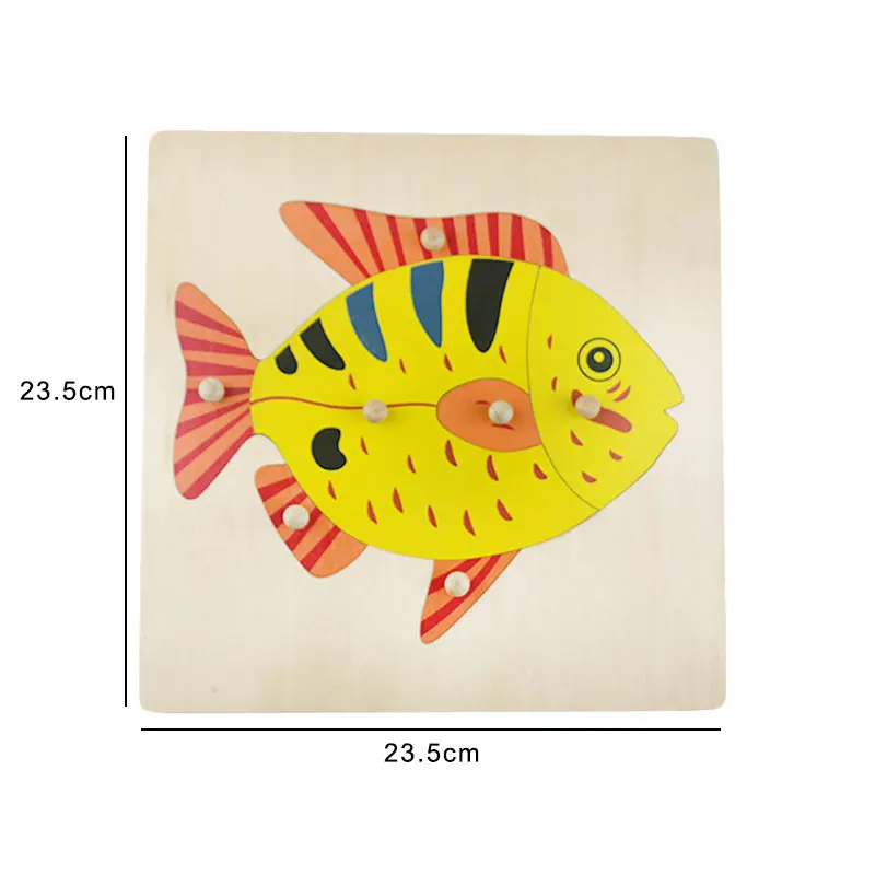 

Wooden Montessori Puzzle Fish Puzzle Preschool Educational Learning Toys For Childrenjuguetes Brinquedos E2464Z