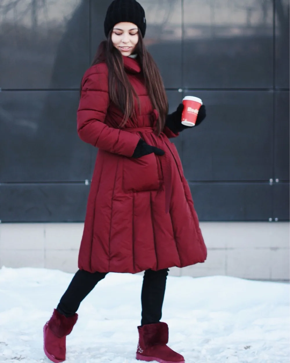 WOOASIS NEW large pocket slim temperament cotton women coat | Женская одежда