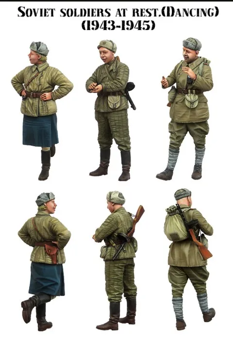 1/35 Масштаб 2 мировой войны советские солдаты отметят 3 человека миниатюры модель