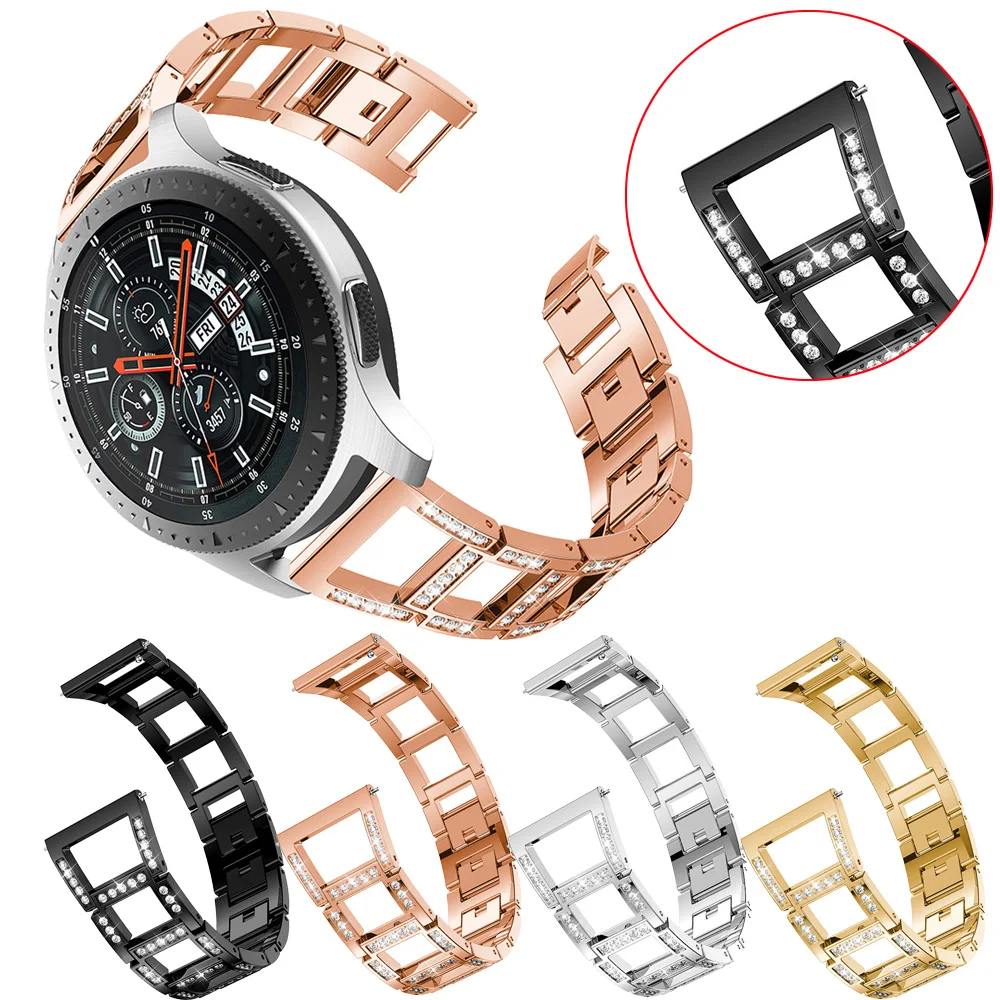 Для Samsung Galaxy Watch 46 мм нержавеющая сталь ремешок для часов металлическая замена