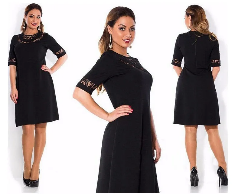 XXXL 4XL 5XL 6XL платье большого размера Лето размера плюс женское кружевное платье с коротким рукавом Повседневное платье женская одежда Vestidos