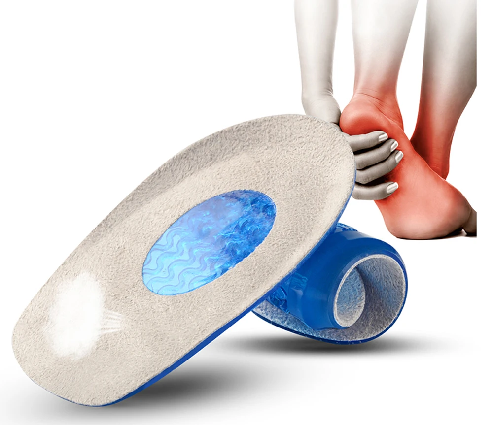 Demine SEBS половинные стельки унисекс для ухода за ногами подошвенный фасциит Achilles Tendonitis пяточная пятка Spur Pad обезболивающие фланелевые массажные вставки