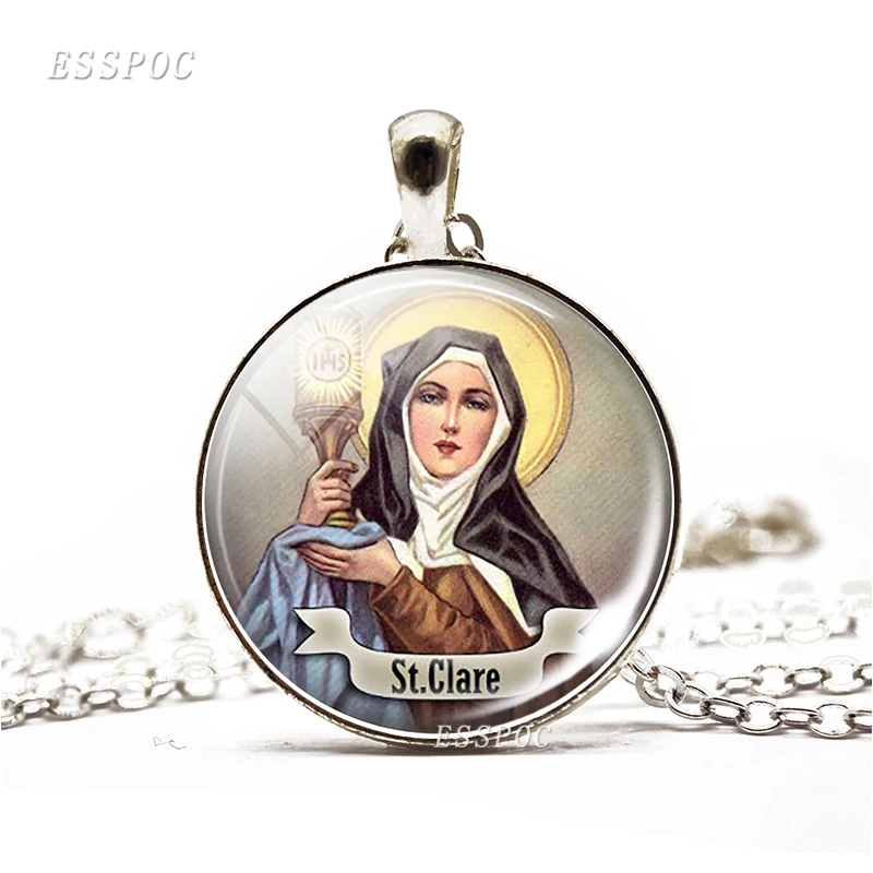 Ожерелье из кабошона с изображением христианской св. Фото модные аксессуары
