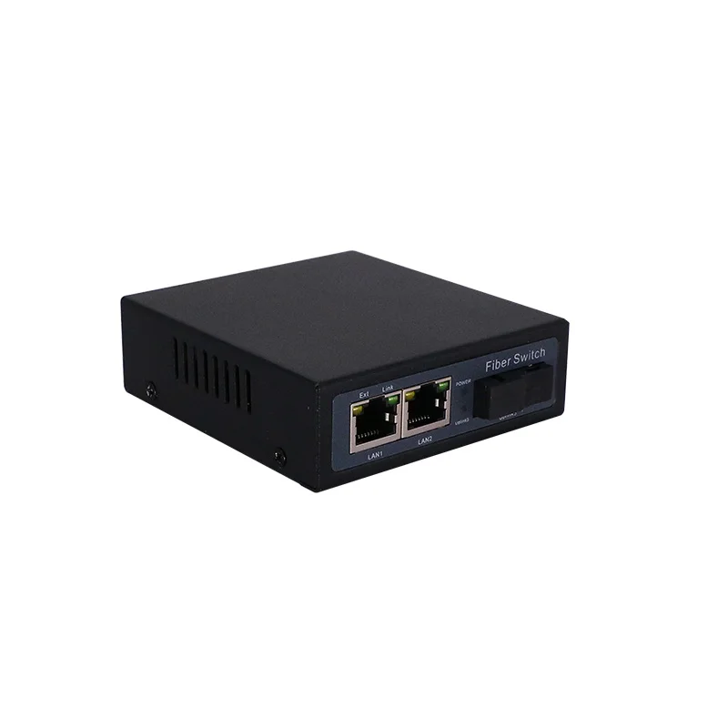 2 порта RJ45 PoE 1000 м 1 волоконный коммутатор 65 Вт коммутатор|Сетевые коммутаторы| |