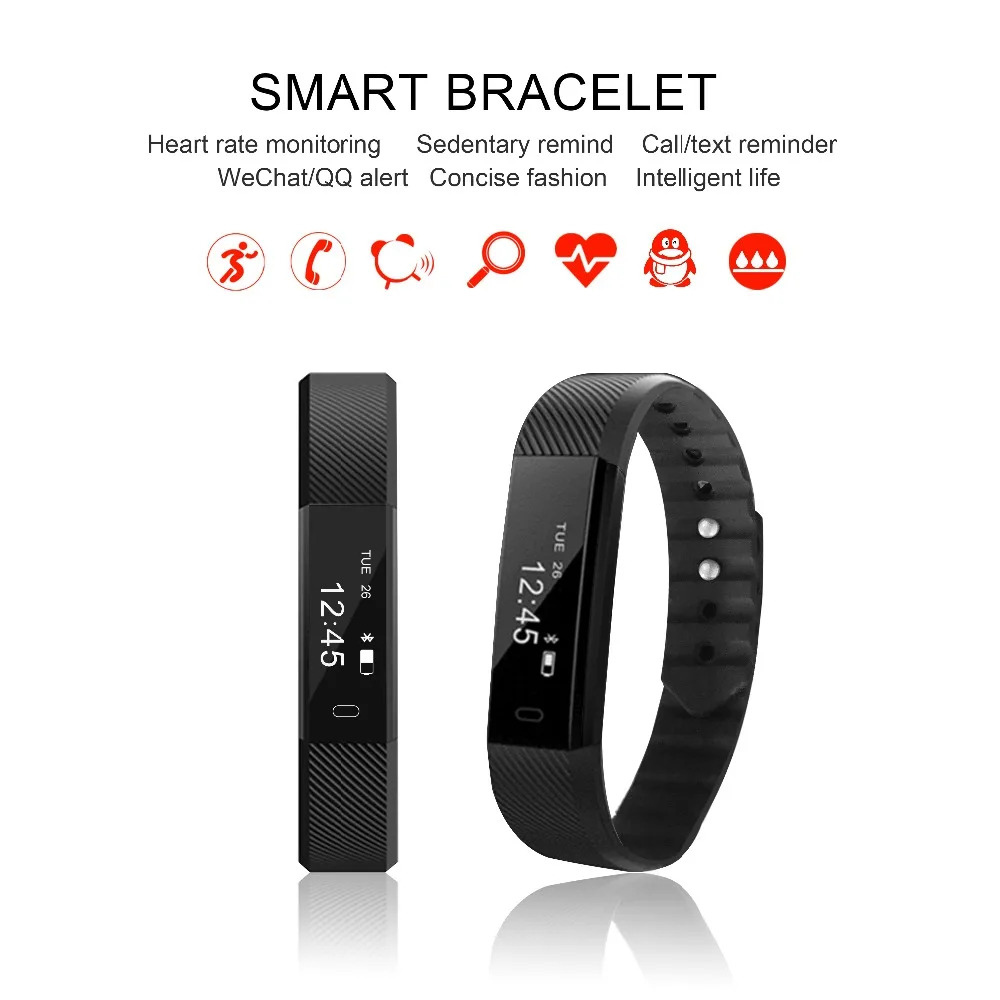 Timethinker 115 умный Браслет Opaska Android IOS монитор сердечного ритма кровяного давления