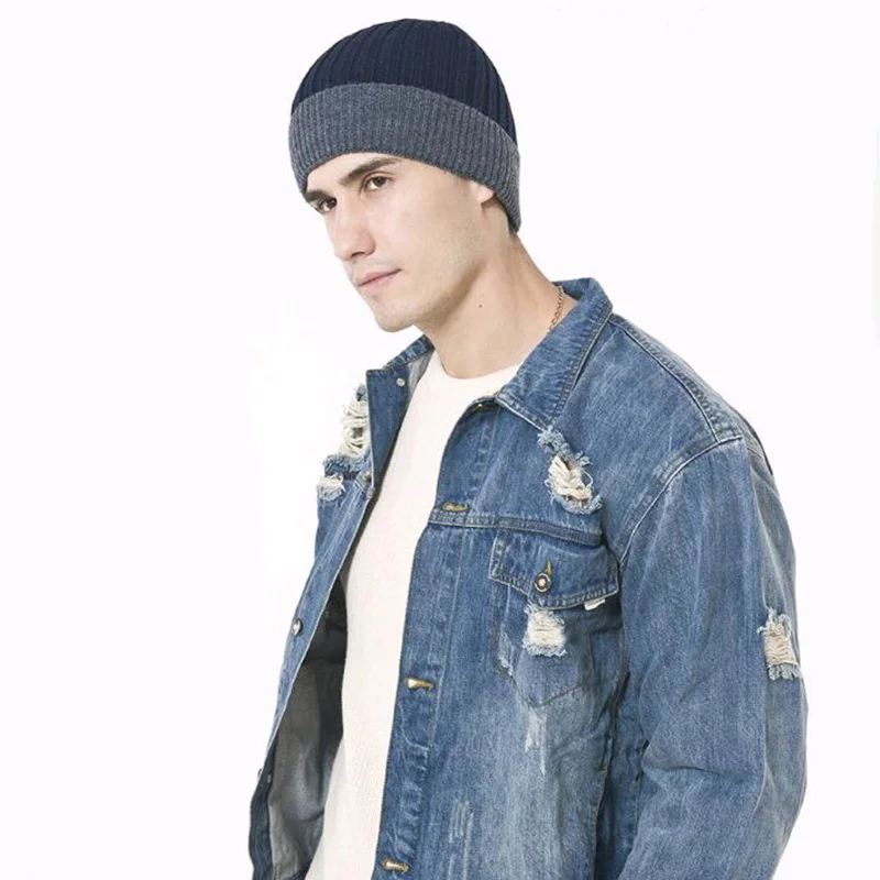 Фирменная Новинка модная зимняя шапка для Для мужчин женщин Hat Skullies шапочки