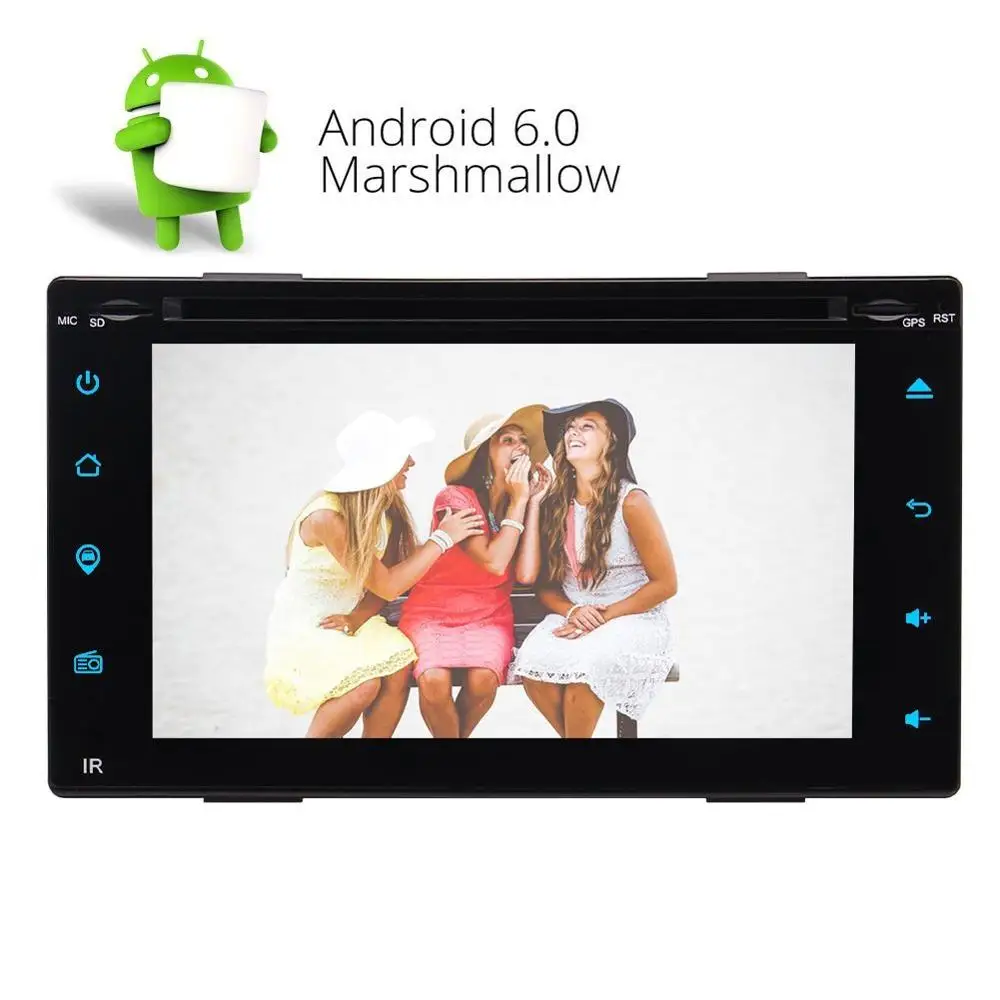 Четырехъядерный Android 6 0 автомобильная стереосистема Bluetooth Авторадио USB SD двойной