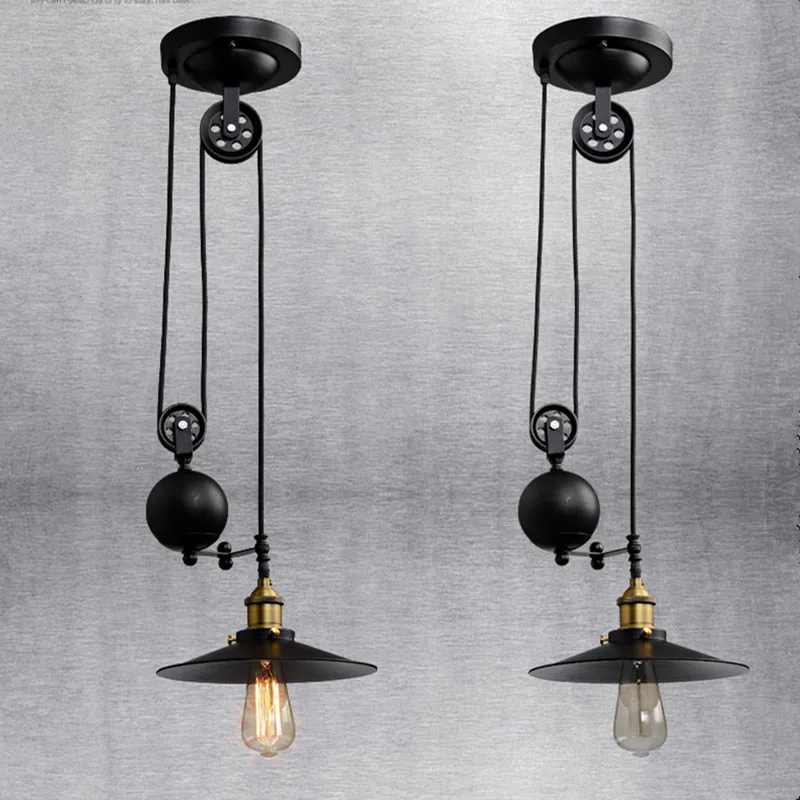 Потолочные светильники винтажная люстра железный ролик бар лампа для украшения