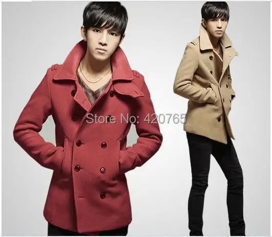 Мужские куртки осенне-зимняя одежда новая Корейская мужская шерстяная куртка