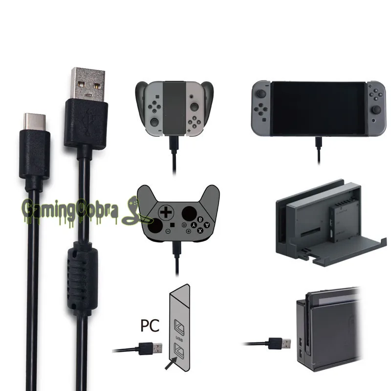 1 8 м 6 ноги USB type-C кабель для быстрой зарядки консоли nintendo Switch | Электроника