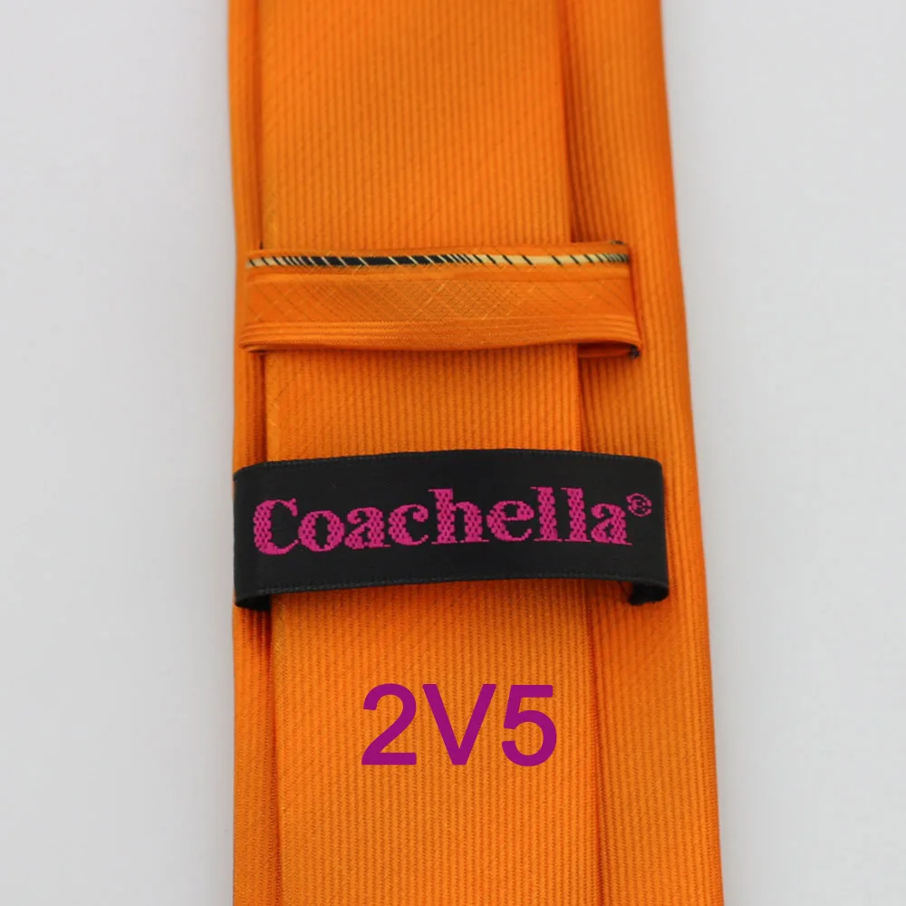 YIBEI Coachella галстуки Мужские оранжевые узкие серые полосатые узкий галстук
