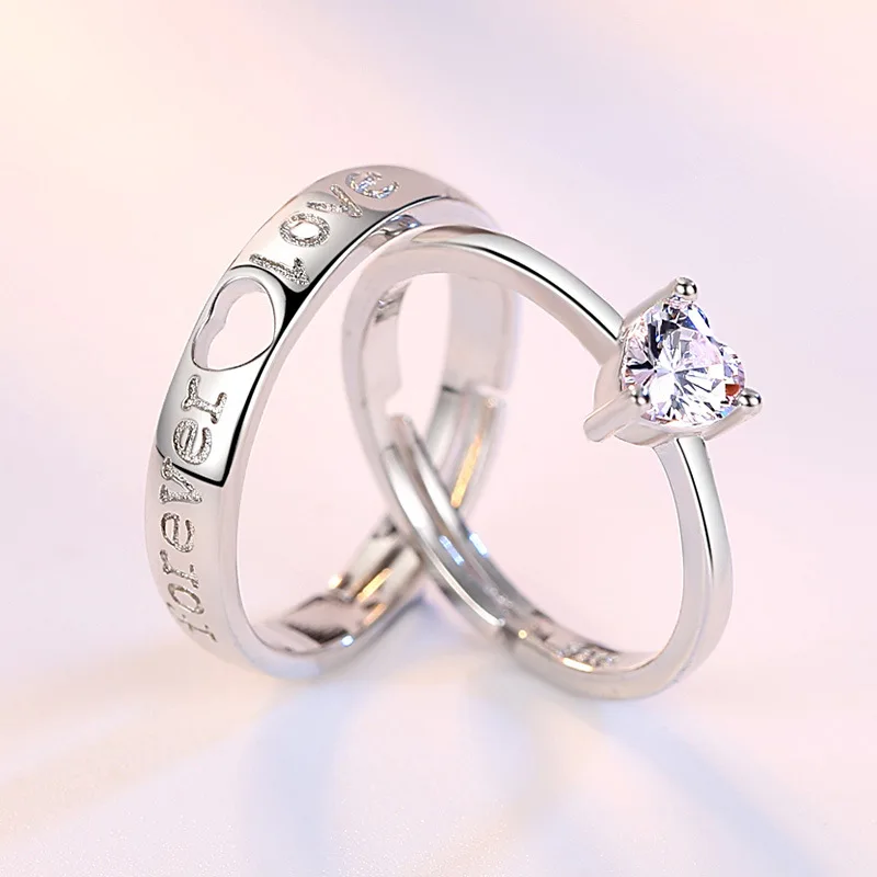 

Кольцо серебряное с надписью «forever love» для влюбленных, 100%