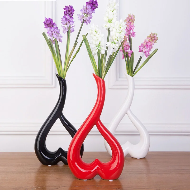 Европейский стиль рождественский подарок ваза с сердечком Керамическая