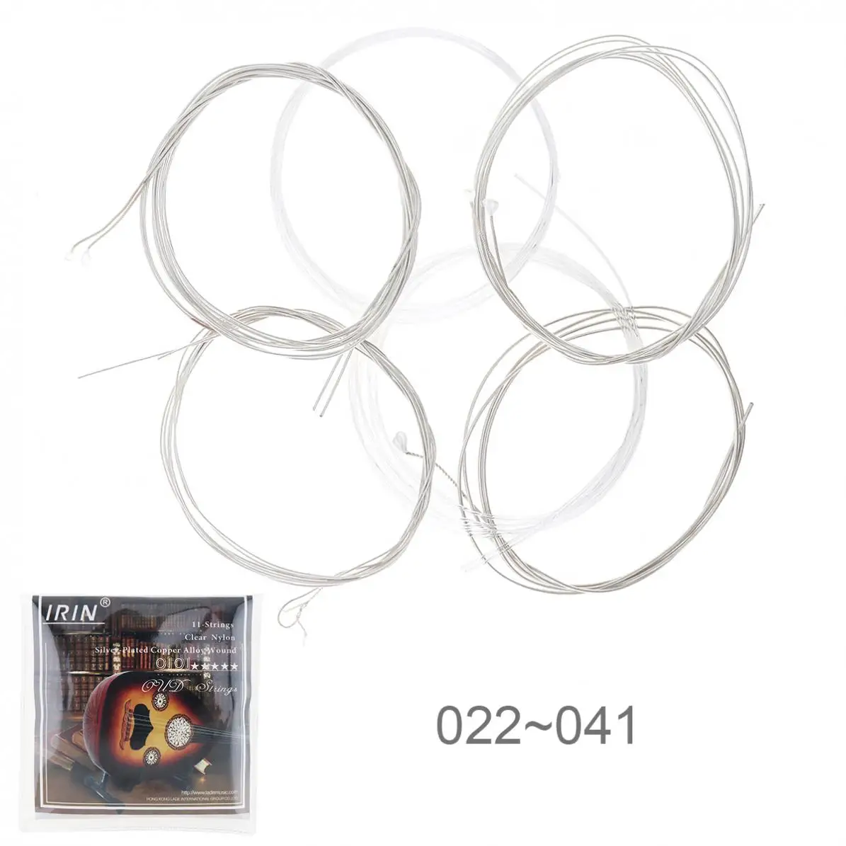 6 шт./лот Oud String 022 041 дюймовый прозрачный нейлоновый посеребренный медный сплав с