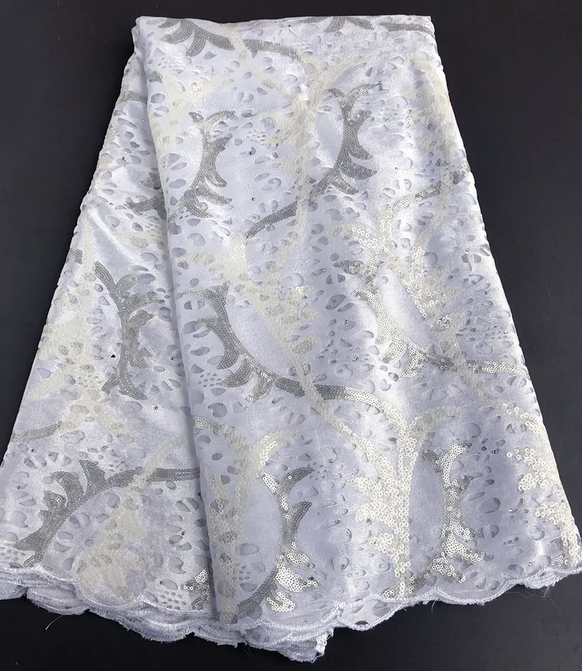 5 ярдов винно Золотая бархатная кружевная ткань ручной работы Африканский