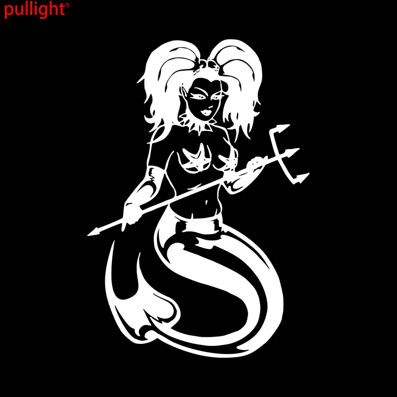 Attractive Mermaid Girl Fish Tail Fantasy Trident Car Truck Window Vinyl Decal Sticker | Автомобили и мотоциклы
