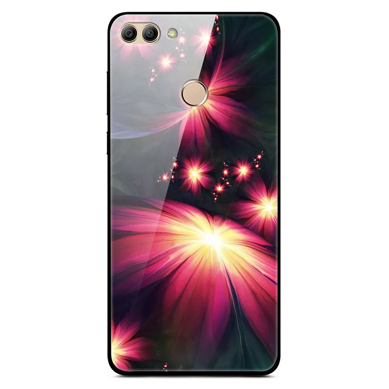 Жесткий чехол для huawei Y9 чехол из закаленного стекла задний корпус силиконовый бампер чехлы для телефона для huawei Y9 FLA-LX1 Y 9 Y92018 - Цвет: 12