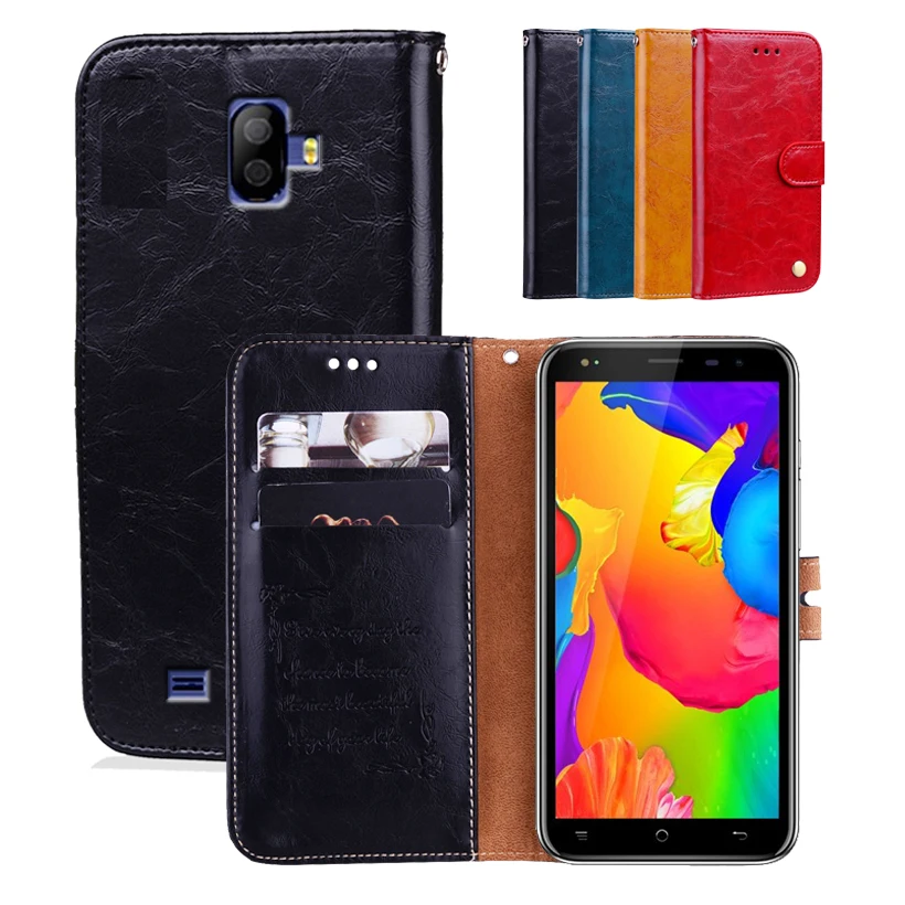 Чехол для teXet TM-5075 TM-5076 TM-5077 откидной из искусственной кожи чехол-кошелек телефона