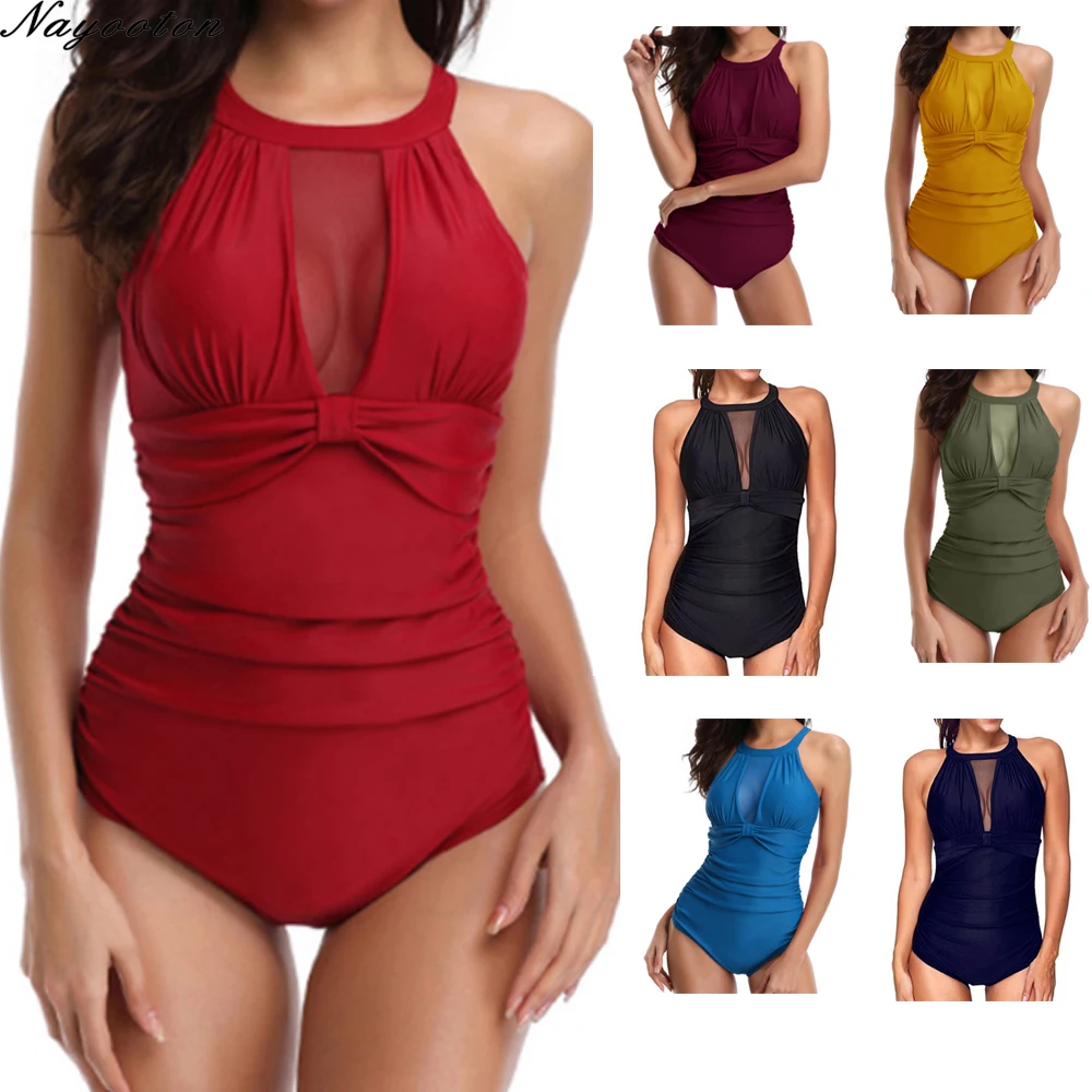 Сексуальный цельный купальник в стиле ретро Цельный с сердечками монокини