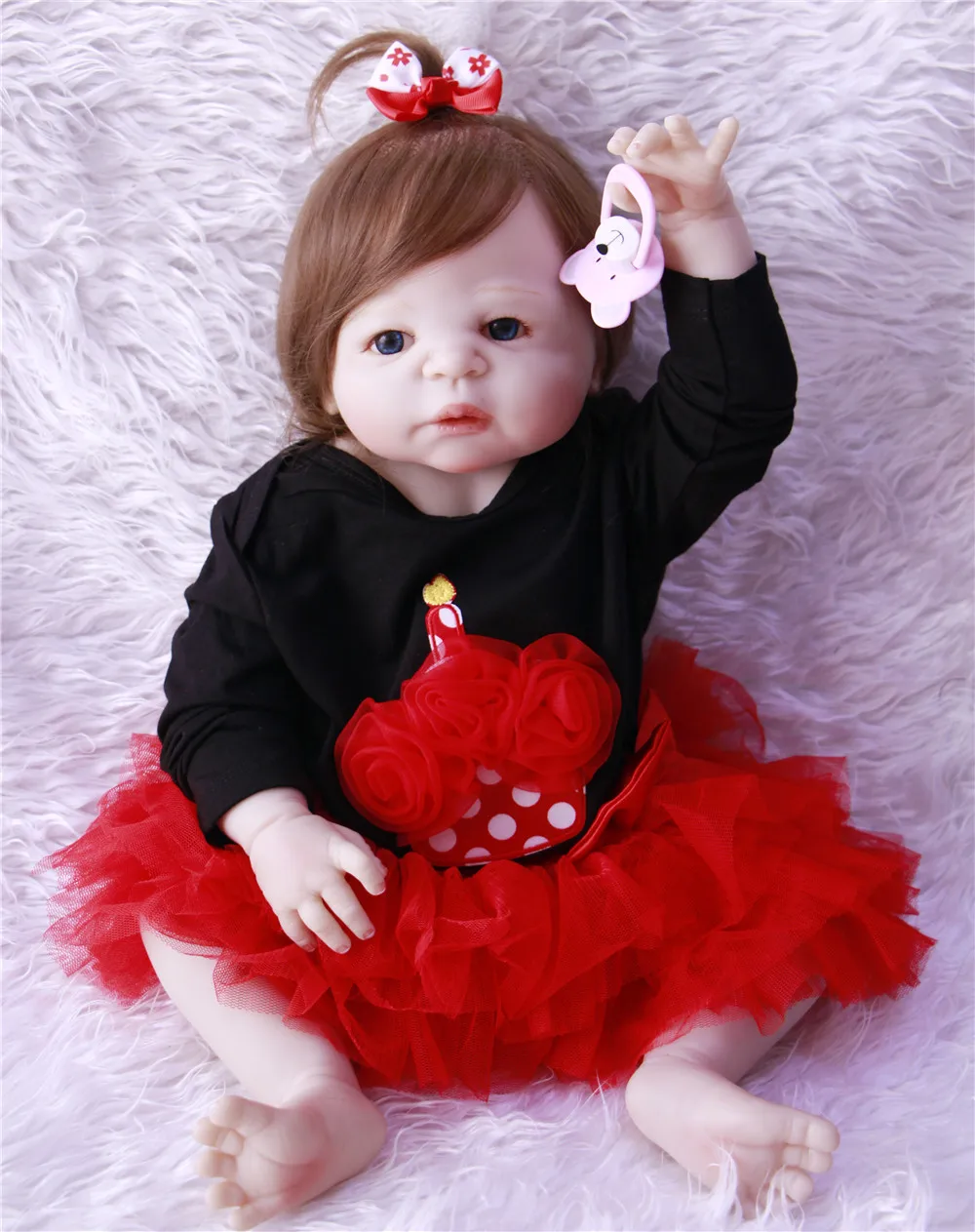 

Полностью силиконовые куклы reborn 22 "bebe girl reborn bonecas lovely victoria princess кукла для новорожденных, подарок для детей, игрушка npk