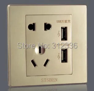Tomada de Parede Tomada de Telefone Frete Grátis Melhor Preço Tomada Usb 5 v 2100ma Buracos Móvel 2