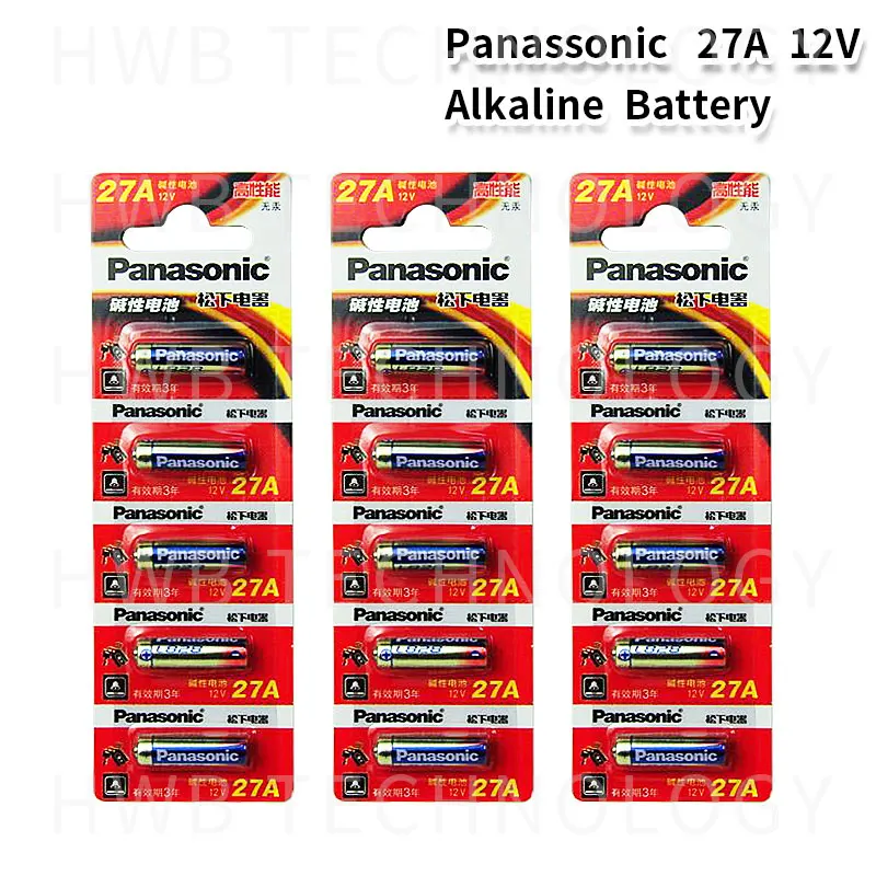 20 шт. Panasonic 27A A27 12 В аварийно-удаленные сухие щелочные батареи 27AE 27MN Высокая емкость автомобиля дистанционные игрушки калькулятор DoorBe
