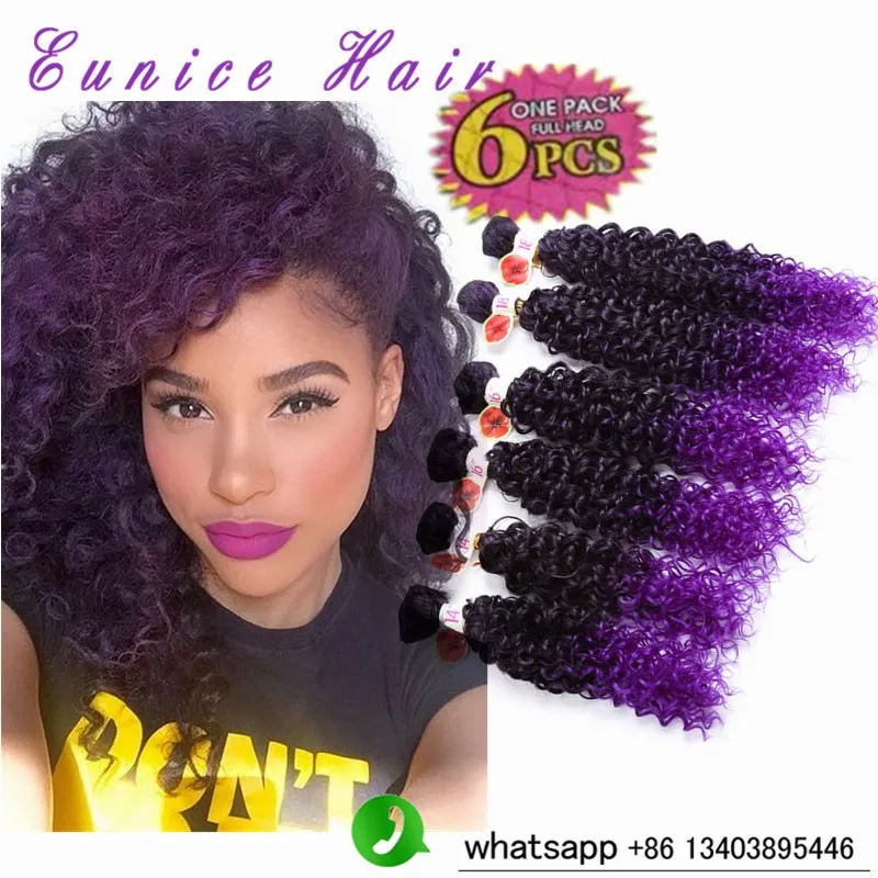 Jerry Curl накладные волосы Омбре малазийские африканские кудрявые волосы Freetress Croceht косы 6 шт. кудрявое устройство для наращивания волос Weft