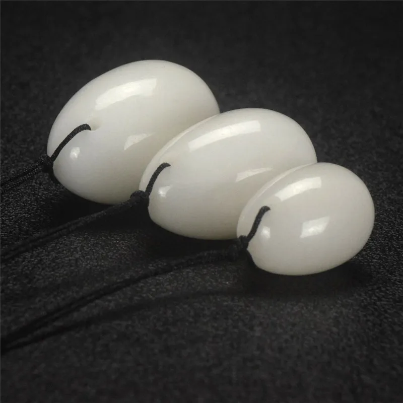 Dillred Jade Eggs Natural White Yoni Massage Stone Women Kegel Exercise Pelvic Muscle Vaginal Tighting Ball | Красота и здоровье