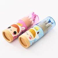 cartoon children 12 colors pencil set cute baby painting sketch wooden pencil student learning stationery school office supplies