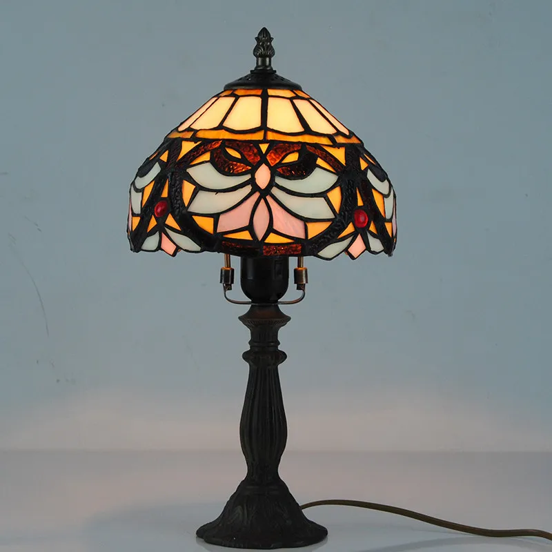 1 светильник в европейском стиле ретро настольная лампа из витражного стекла