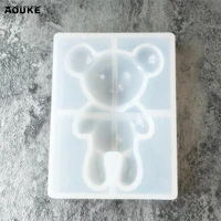 3d bear shape jewelry accessories silicone mold diy mobile phone decoration epoxy mould fondant cake molds diy tools